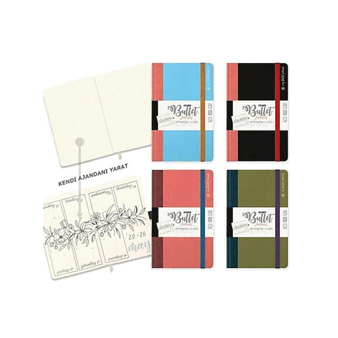 Gıpta 154-Psk Bullet Journal Sert Kapak Ajanda 17X24 Noktalı 336 Yaprak - 1