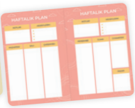 GIPTA 7329 MONO PLAN SPİRALLİ HAFTALIK PLANLAYICI 96 YAPRAK 17x24 - 9