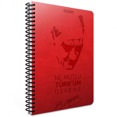 Gıpta Atatürk Spiralli Defter 17X24 Çizgili 120 Yaprak (1550) - 1