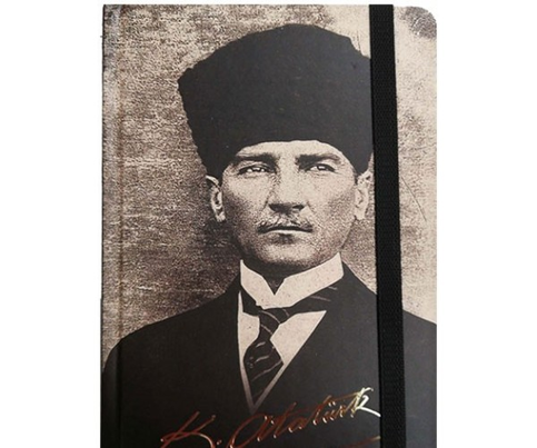 Gıpta Atatürk Spiralli Sert Kapak Defter 13X21 Çizgili 120 Yaprak (3323) - 1