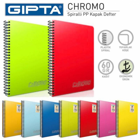 Gıpta Chromo Spiralli Defter A4 Kareli 40 Yaprak (1977) - 1