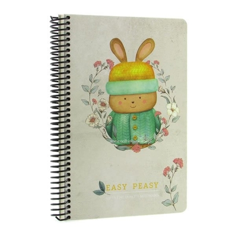 Gıpta Easy Notes Spiralli Sert Kapak Defter 17X24 Kareli 120 Yaprak (4744) - 1