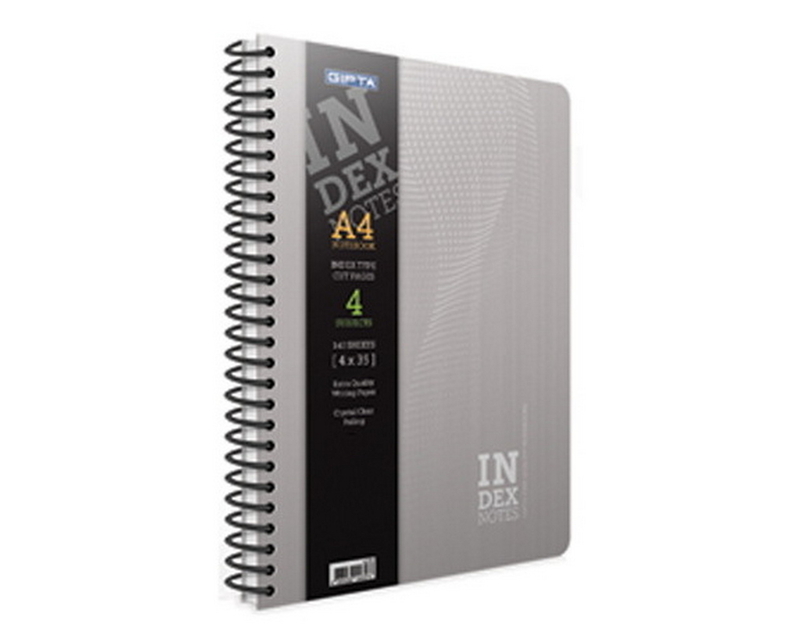 GIPTA İNDEX SPİRALLİ SERT KAPAK DEFTER 19x26 ÇİZGİLİ 140 YAPRAK (4623)