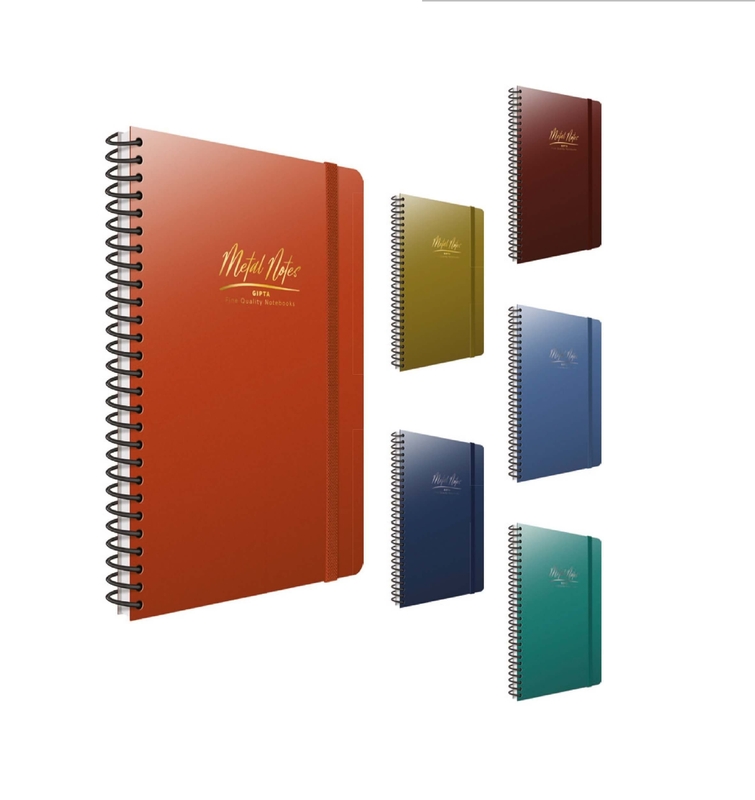 GIPTA METAL NOTES SPİRALLİ DEFTER A4 DÜZ 80 YAPRAK (5540)