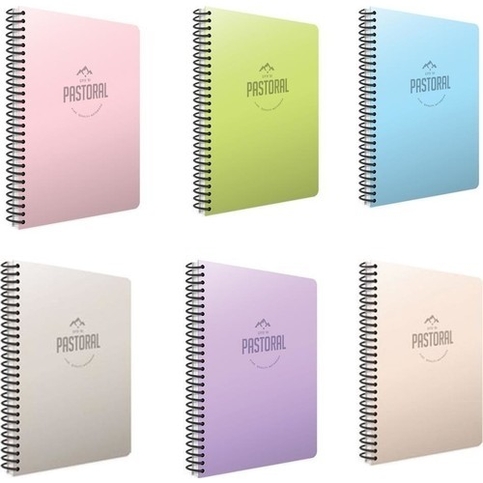 Gıpta Pastoral Spiralli Plastik Kapak Defter A4 Kareli 160 Yaprak (5553) - 1