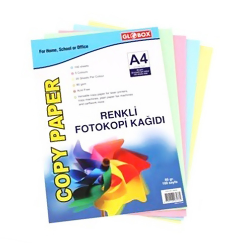 Globox 6536 Renkli Fotokopi Kağıdı Karışık A4 100Lü - 2