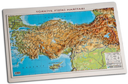 Gürbüz 25100 Kabartma Türkiye Fiziki Harita 35X50Cm - Gürbüz