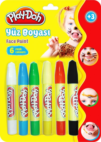 Hasbro Play-Doh Yüz Boyası 6 Renk (Yu001) - 1