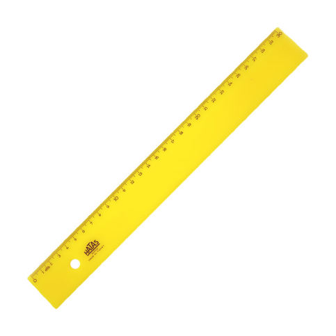 Hatas 0120 Ekonomik Cetvel 30Cm Şeffaf-Neon Renk - 1