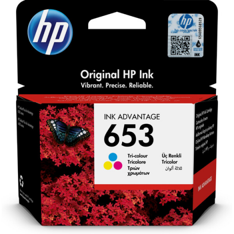 HP 3YM74AE 653 3 RENK MÜREKKEP KARTUŞ 200 SAYFA - 1