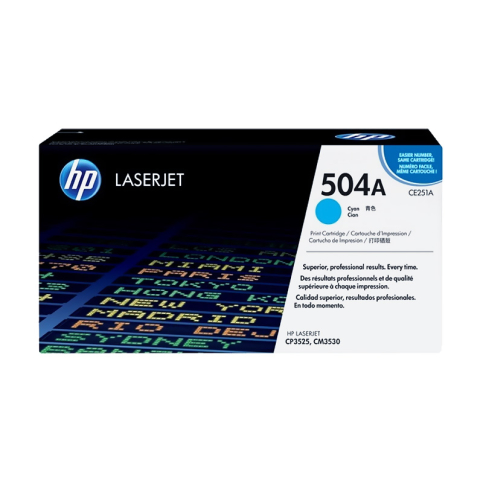 Hp Ce251A 504A Mavi Toner 7000 Sayfa (Cm3530 Cp3525N Cm3530Fs) - 1