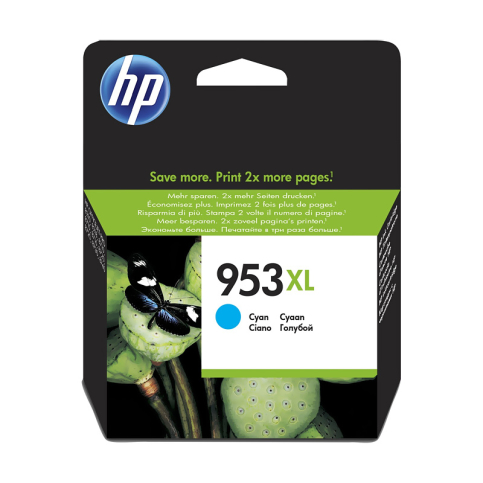 Hp F6U16Ae 953Xl Mavi Mürekkep Kartuş 1600 Sayfa Yüksek Kapasite (7740 8210 8715 8725 8730) - 1