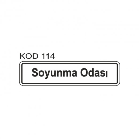 Ekstrafix 201 Yönlendirme Levhası 7X24.5 Soyunma Odası (Yul-114) - 1