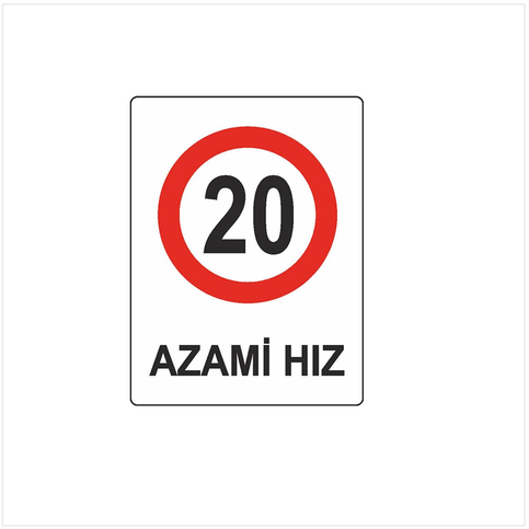 Ekstrafix 204 Yönlendirme Levhası 25X35 Azami Hız (Yul-405) - 1