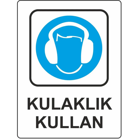 Ekstrafix 204 Yönlendirme Levhası 25X35 Kulaklık Kullan (Yul-409) - 1