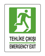 Ekstrafix 204 Yönlendirme Levhası 25X35 Tehlike Çıkışı (Yul-411) - EKSTRAFİX