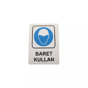 Ekstrafix 204 Yönlendirme Levhası 25X35 Baret Kullan (Yul-418) - EKSTRAFİX