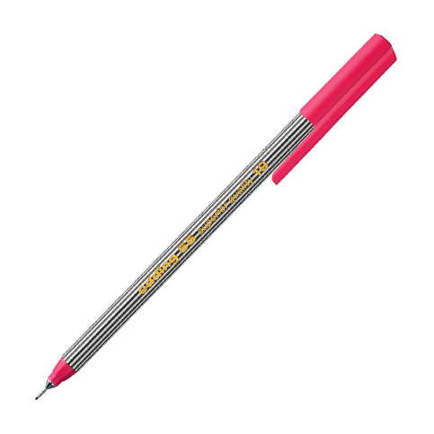 Edding E-55 Fineliner Keçe Uçlu Kalem Karmina Kırmızısı - 1