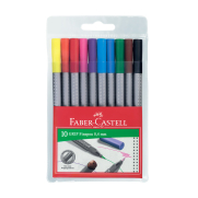 Faber-Castell Grip Finepen 0.4Mm Keçe Uç 10 Renk Karton Kutu (151610) - FABER CASTELL