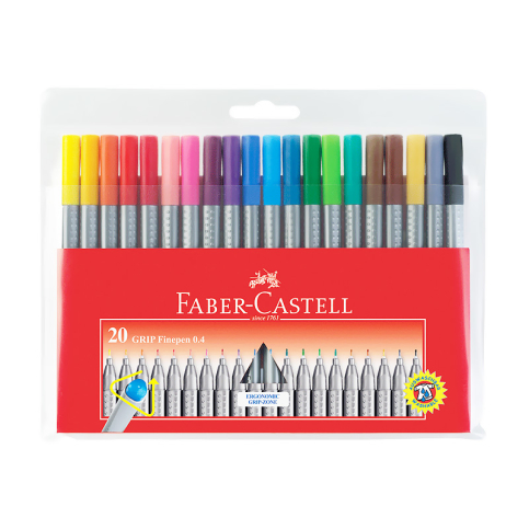 Faber-Castell Grip Finepen 0.4Mm Keçe Uç 20 Renk Poşet (151620) - 1