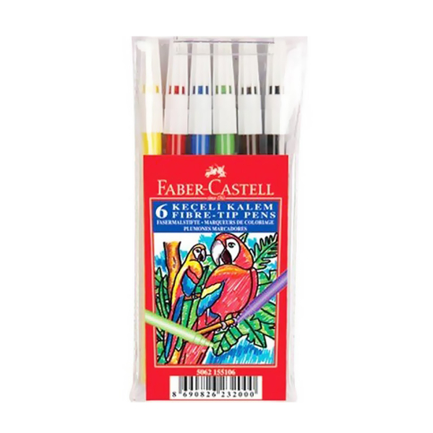 Faber-Castell Keçeli Kalem 6 Renk (155106) - 1