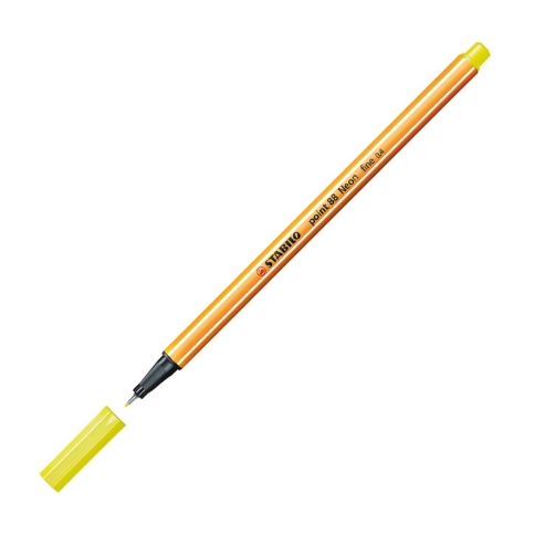 Stabilo 88 Point Fineliner Keçe Uçlu Kalem 0.4Mm 024 Floresan Sarı - 1