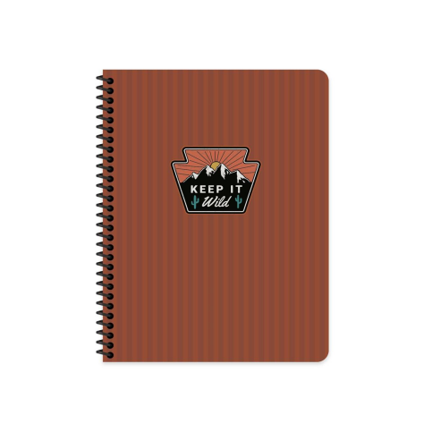 Keskin Outdoor Spiralli Sert Kapak Defter 17X24 Çizgili 80 Yaprak Bordo (411002) - 1