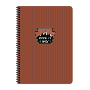 Keskin Outdoor Spiralli Sert Kapak Defter 17X24 Kareli 80 Yaprak Bordo (411012) - 1