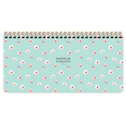 Keskin Planner Spiralli Haftalık Planlayıcı 13X27 Su Yeşili (830126) - 1