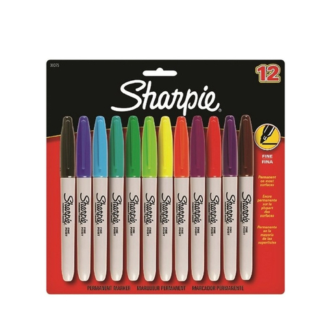 Sharpie Fine Permanent Markör 12 Renk (2065404) - 1