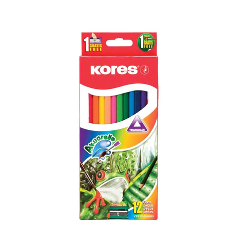 Kores 93812 Aquarel Kuru Boya Tam Boy 12 Renk - 1