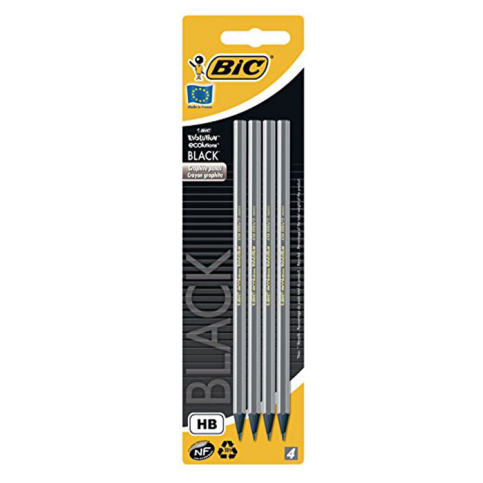 Bic Evolution Kurşun Kalem Siyah 4Lü Blister (896016) - 1