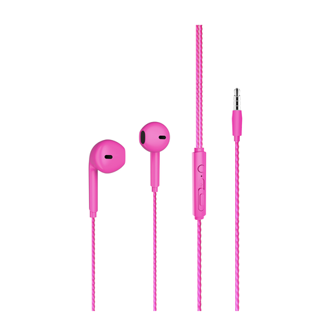 Lecoo Eh104Pr Kablolu Kulak İçi Mikforonlu Kulaklık 3.5Mm Jack Pembe - 3