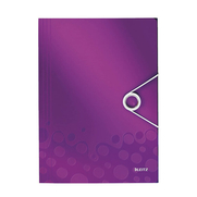 Leitz 4599 Active Wow İnce Lastikli Dosya Metalik Mor - LEİTZ