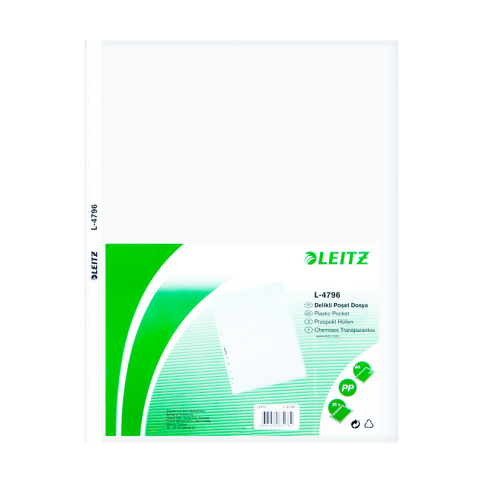 Leitz 4796 Delikli Poşet Dosya A4 100Lü - 1