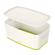 Leitz 5229 Mybox Kapaklı Küçük Boy Saklama Kutusu Yeşil-Beyaz - LEİTZ