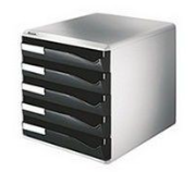 Leitz 5280 5 Çekmeceli Evrak Rafı Siyah - LEİTZ