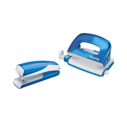 Leitz 5561 Wow Mini Zımba Makinesi+Delgeç Seti Metalik Mavi - LEİTZ