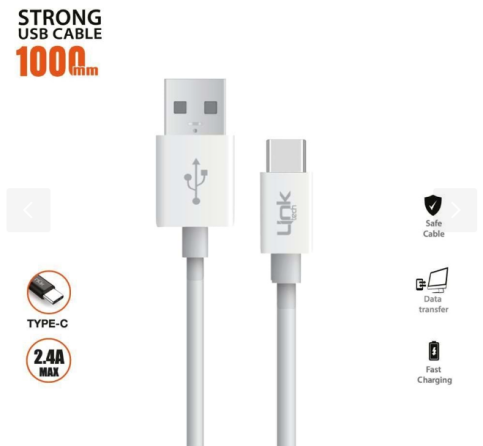 Linktech Lca-K560 Usb Type-C Şarj Kablosu 3.0A Beyaz - 1