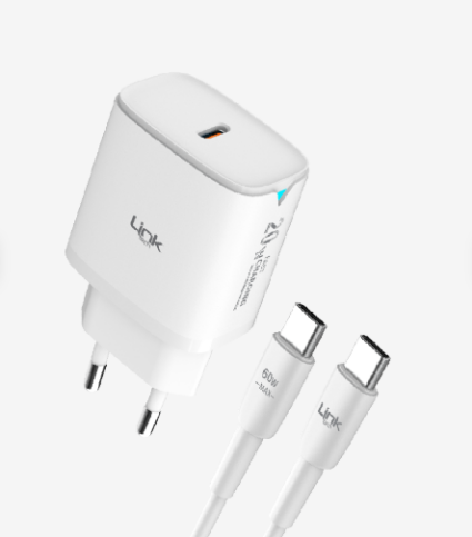 Linktech Lsc-C307 Usb-C To Usb-C Şarj Seti Pd 20W Beyaz - 1