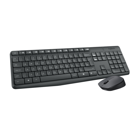 Logitech Mk235 Kablosuz Klavye Mouse Q Usb Siyah (920-007925) - 1