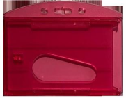 Mapi Çift Hazne Kart Kabı Şeffaf Kırmızı 25Li (9080053) - Mapi