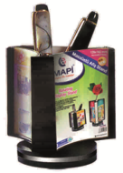 Mapi Dönerli Afiş Taşıyıcı 128X128Mm 3 Yön Siyah (5340208) - MAPİ