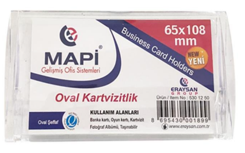 Mapi Oval Kartvizitlik 65X108 Şeffaf (5301250) - 1