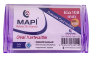 Mapi Oval Kartvizitlik 65X108 Şeffaf Mor (5301212) - MAPİ