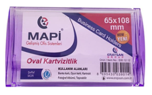 Mapi Oval Kartvizitlik 65X108 Şeffaf Mor (5301212) - 1