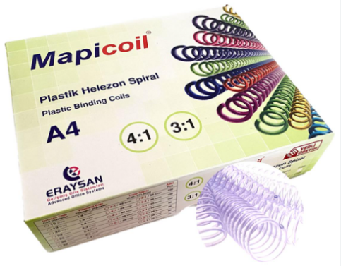 Mapicoil Helezon Plastik Spiral 4/1 18Mm Şeffaf 100Lü - 1