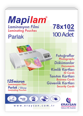 Mapilam Laminasyon Filmi 78X102 125Mic 100Lü - 1