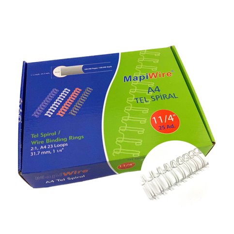 Mapiwire Tel Spiral 2/1 Sistem 1.1/4 Beyaz 25Li - 1