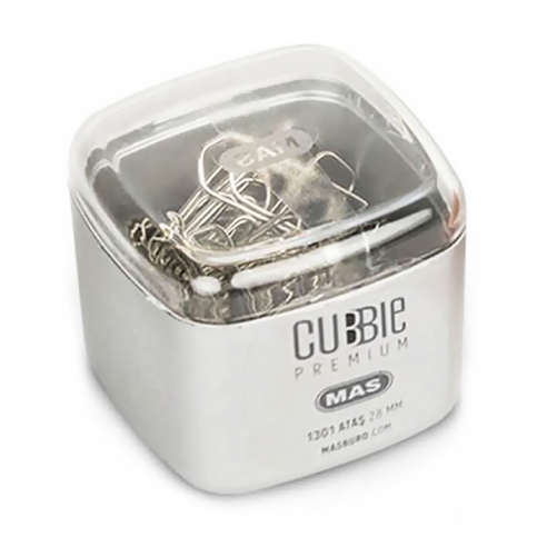Mas 1301 Cubbie Premium Ataş 28Mm Silver 45 Adet - 1